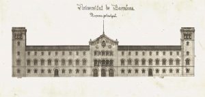proyecto de E. Rogent para el edificio central de la Universidad de Barcelona. 1867