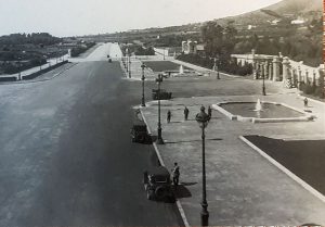 La Diagonal e la entrada al palacio de Pedralbes